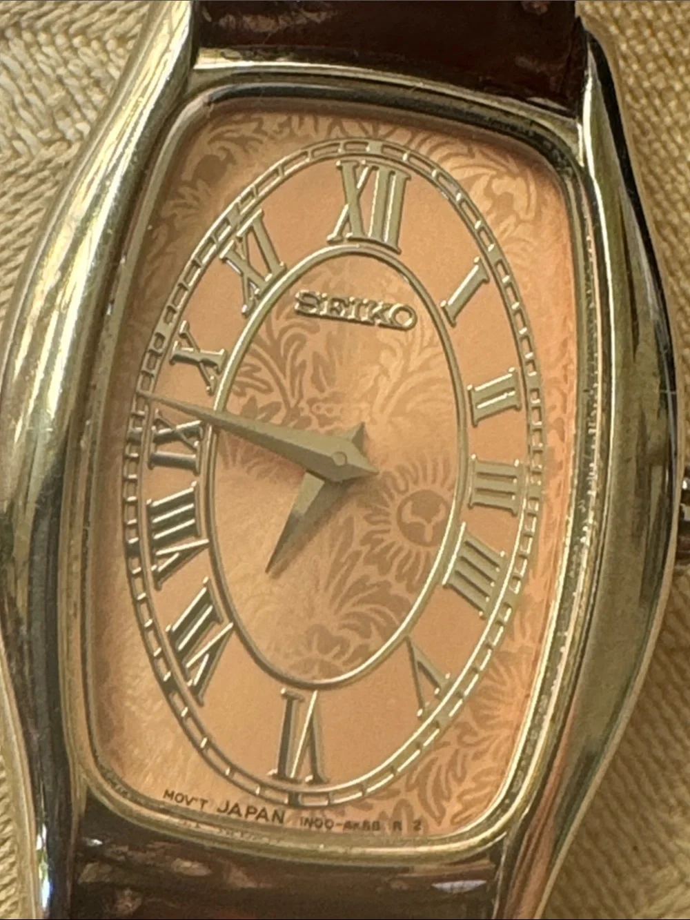 Seiko vintage Silver and Brown Watch